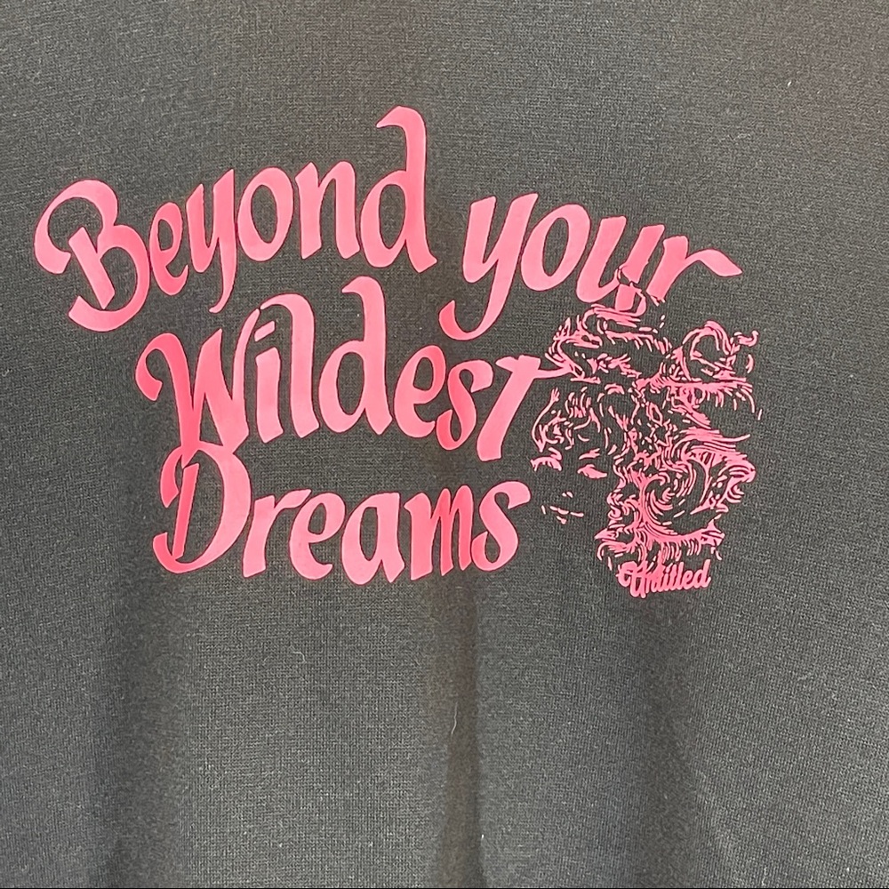 Designs Untitled “Beyond your wildest dreams” Black Crewneck sweatshirt size M